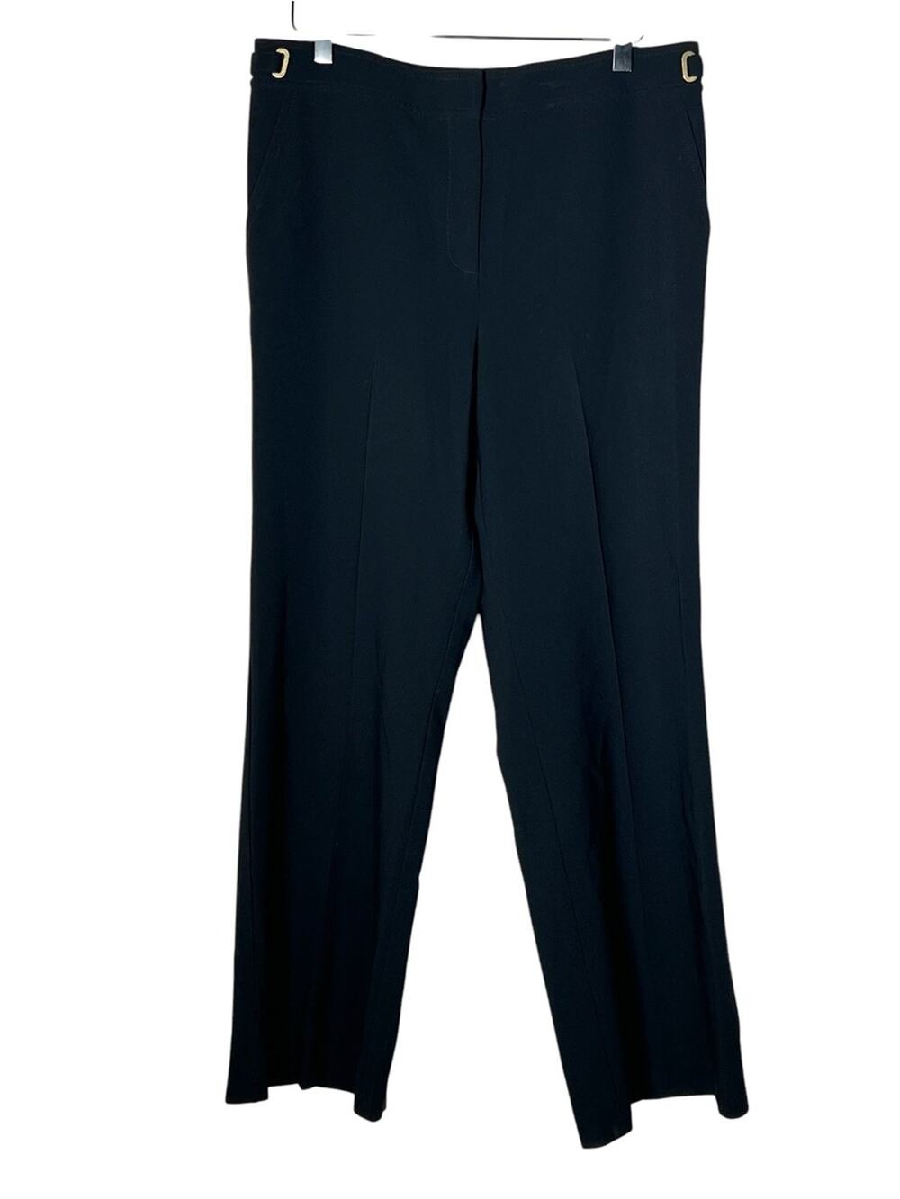 St. John black wide leg dress pants size 10 B100
